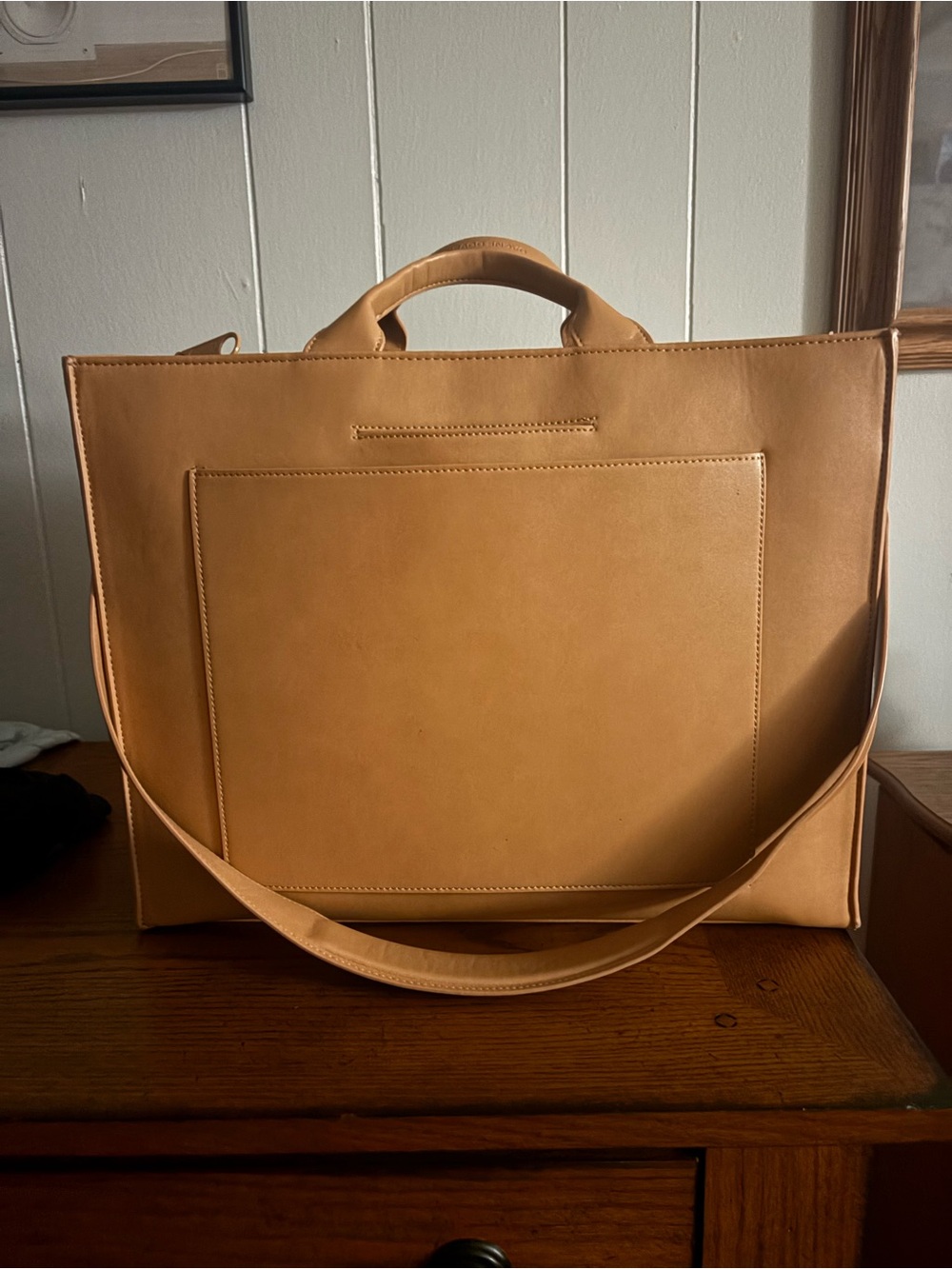 Daily Tote, vegan leather laptop bag
